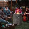 Costway 16'' Square Outdoor Propane Fire Pit w/Lava Rocks Waterproof Cover 30,000 BTU - 3 of 4
