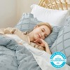 Bedsure | Solid Minimalist Embroidery Duvet Cover Set Cozy and Stylish Bedding Set - 2 of 4