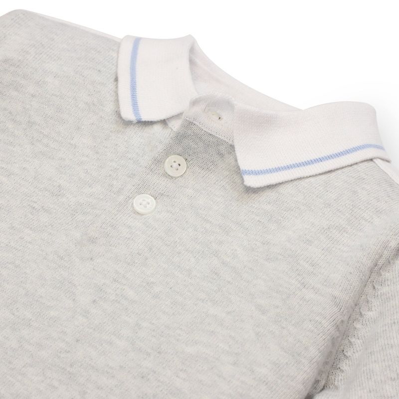 Hope & Henry Boys' Organic Short Sleeve Sweater Polo, Infant, 2 of 6