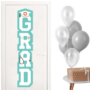 Big Dot of Happiness Medical School Graduation Banner - Vertical Shaped Banner Decorations - 1 of 4