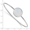 Black Bow Jewelry Sterling Silver Delta Delta Delta Greek Life Bangle Bracelet 6 Inch - 2 of 3