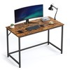 VASAGLE Computer Desk, Gaming Desk, Home Office Desk, for Small Spaces, 23.6 x 47.2 x 29.5 Inches, Industrial Style,Rustic Brown and Black - 2 of 4