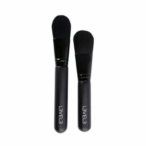 Level 3 Facial Mask Application Brushes Set - Black Cosmetic Brush for Facial Mask, Scrub and Serum - 1 of 3