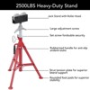 2500LBS Capacity Pipe Jack Stand with Roller Head (28"-52" Adjustable Height) - Heavy-Duty Carbon Steel Support for 1/8"-12" Pipes in Automotive - 2 of 4
