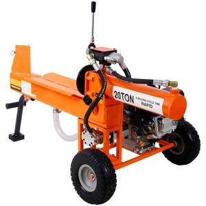 COWLOWN Portable 20 Ton Auto Return Ram System 7HP Engine Horizontal Full Beam Steel Wedge Firewood Splitting Forestry Harvesting - 1 of 4