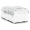 vidaXL - White Twin Upholstered Bedstead Slatted Faux Leather Single Frame for Bedroom - 3 of 4