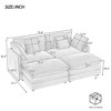 NicBex Couches for Living Room 75.6" Modular Sectional Sofa Modern L-Shape Corduroy Upholstered Sofa Couch with Side Storage Pockets, Brown - 3 of 4