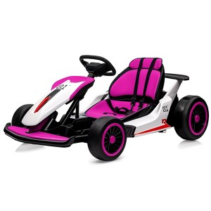 Jojoka 24V Go Kart for Kids Pedal Drift Kart with 2x150W Powerful Motors, Slow Start, Built-in Music - 1 of 4