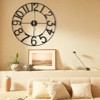 YIYIBYUS 24" Metal Clock, Large Cut-Out Farmhouse Decorative Wall Clock Battery Operated, Silent Non-Ticking - 3 of 4