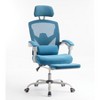 DOMETOUR Retractable Footrest Ergonomic Swivel Office Chair with Lumbar Support Pillow and Padded Armrests - 3 of 4