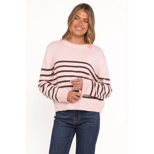 Eleanora Striped Knit Pullover Sweater - 1 of 4