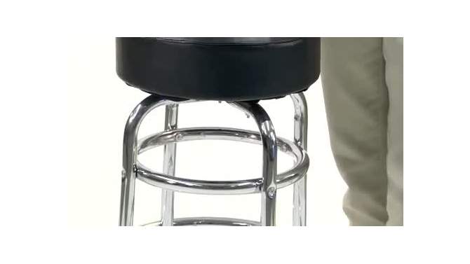Flash Furniture Double Ring Chrome Barstool, 2 of 13, play video
