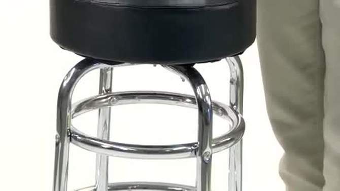 Flash Furniture Double Ring Chrome Barstool, 2 of 13, play video