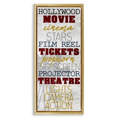 Stupell Industries Vintage Cinema Projector Phrases, 15" x 31"