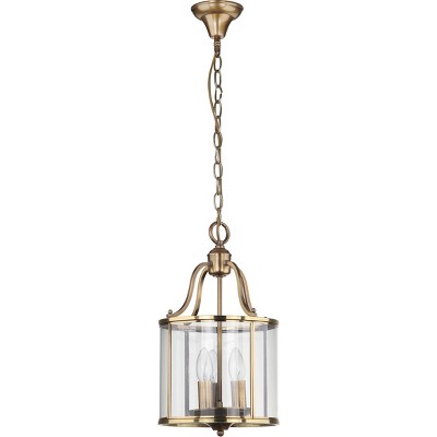 18.5" Sutton Place 3 Light Pendant Brass - Safavieh