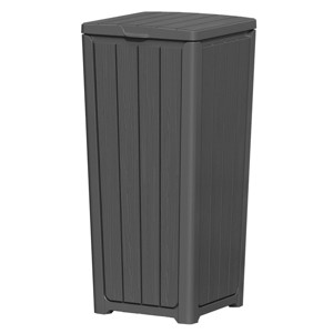 SEVOBAL 23 Gallon Outdoor Trash Can Garbage Can with Lid Waterproof Resin Garbage Patio Waste Bin Garden Backyard Deck, Black, 15.16"*15.55"*30.71" - 1 of 4