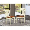 East West Furniture,Avon Dining Chair Wood Seat - Buttermilk and Cherry Finish, Set of 2 - 2 of 3