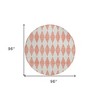Salmon And Ivory Geometric Washable Indoor Outdoor Area Rug - 3 of 4