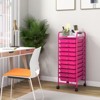 Tangkula 10 Drawer Rolling Cart Storage Cart with Removable Drawers Home Multipurpose Organizer Storage Unit - 2 of 4