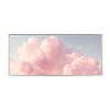 Kate & Laurel All Things Decor 18"x40" Sylvie Beaded Vintage Pink Cotton Candy Clouds Mountain Framed Art by The Creative Bunch Studio - 2 of 4