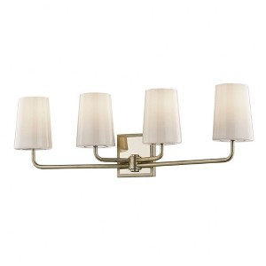 Troy Lighting Simone 4 - Light Vanity in  Silver Leaf Opal White Shade - 1 of 1