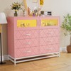 Dresser for Bedroom with 2 Shelves, 6 Drawers Dresser with LED Lights & Charging Station, Modern Chest of Drawers for Bedroom, Entryway - 2 of 4