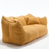 Cesicia 73.2 in-W x 38.6 in-D x 30.7 in-H Beige Chenille Bean Bag Sofa Chair for 2 People - 2 of 4