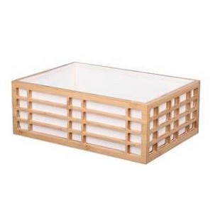 WeThinkStorage Home Storage Organizer Bamboo Bin Small Ivory - 1 of 4