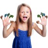 Juvale 10 Pack Dinosaur Finger Puppets for Kids Toys, Dino Head Figurines for Boys Toddlers Party Favors (5 Designs) - 2 of 4