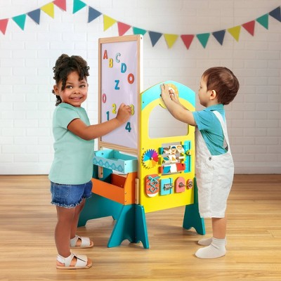 B. toys School Play Set - Schoolhouse Fun: Includes White Board, Wood Material, 49 Pieces, Encourages Creativity