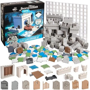 Monster Adventure Terrain- 128pc Painted Castle Expansion Set with Baseplate- 3-D Tabletop World Builder Compatible w All RPG Game - Great Gift Idea - 1 of 4