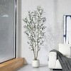 DR.Planzen 5-7FT Artificial Olive Trees with Round White Planter, Pre Potted Artificial Tree for Indoor/Outdoor Home Decor - 2 of 4
