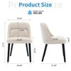 COZONY Dining Chairs Set of 2, Modern Upholstered Fabric Side Chairs with Padded Seat & Wooden Legs for Kitchen, Dining Room, Living Room - 2 of 4