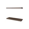 FONTOI 2PCS Storage Shelf Wall Mounted, Floating Shelf for Living Room Bathroom, Home Decor, Dark Brown, 31.5"*1.5"*9.8" - 4 of 4