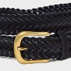 Women's Woven Suede Belt - Universal Thread™ Black - 3 of 4