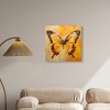Art Remedy Golden Ochre Butterfly II Elegant Butterfly Wall Art Unframed - 2 of 4