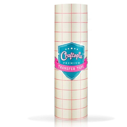 Craftopia Vinyl Transfer Paper Tape Roll 12in X 8ft, Red Alignment Grid :  Target