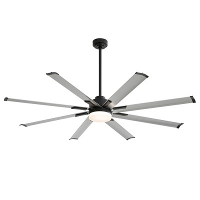 Airsurfer 72" Large Modern Ceiling Fans with Led Lights and Remote for Indoor/Covered Outdoor