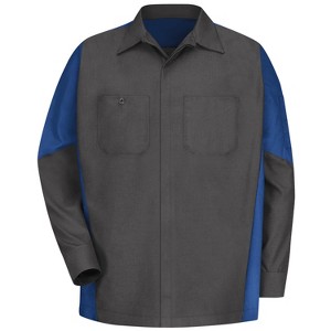 Red Kap Men's Long Sleeve Two-Tone Crew Shirt - 1 of 3