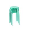VECELO 6-Piece Stacking Stools, 17.7 in. Standard Height, Portable Plastic Colorful Decoration Stools for School Classroom or Office - 2 of 4