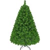 Yaheetech Pre-lit Flocked Artificial Christmas Tree with Warm Lights, PVC Branch Snow Frosted Xmas Tree with Foldable Stand - 2 of 4