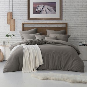Swift Home | Microfiber Washed Crinkle Duvet Cover Set (Comforter/Duvet Insert Not Included) - 1 of 4
