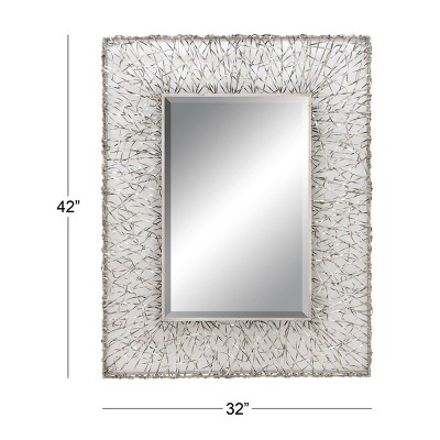 Silver Rectangular Full Length Iron Wall Mirror