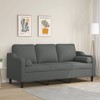 vidaXL 2-Seater Sofa with Throw Pillows Accent Loveseat for Living Room Fabric - 2 of 4