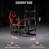 Dardoo Racing Simulator Cockpit with Monitor Mount & Red Seat, Adjustable for Logitech G29/G923 & Thrustmaster T300 (Wheel/Pedals Not Included) - 3 of 4