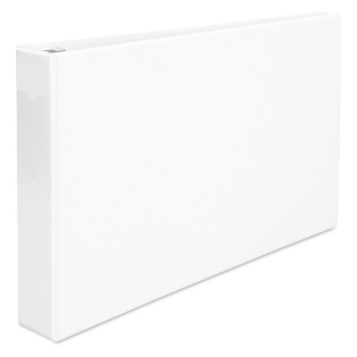 Universal Legal-Size Round Ring Binder with Label Holder, 2" Capacity, 11 x 17, White