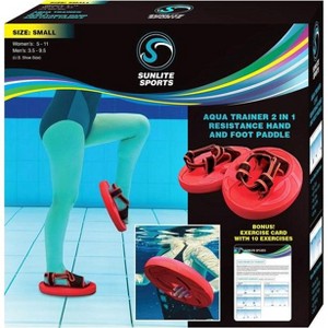 Sunlite Sports Aqua Trainer 2-in-1 Resistance Paddle Set for Water Aerobics & Aquatic Exercise, Low Impact Full-Body Workout – Large Blue - 1 of 4