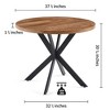 TiramisuBest Creative Design Veneered MDF Wood Structure Rectangular Walnut Dining Table, Showcasing the Elegance,Walnut - 4 of 4