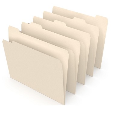 MyOfficeInnovations Manila File Folders Letter 5 Tab Assorted Position 100/Box 116699