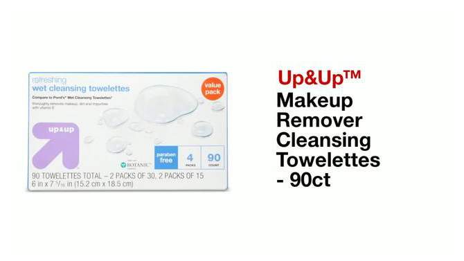 Makeup Remover Cleansing Towelettes - 30ct - up & up™, 2 of 9, play video